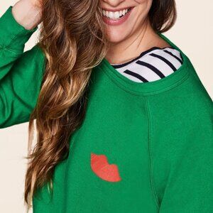 Clare V Green Lips Sweatshirt